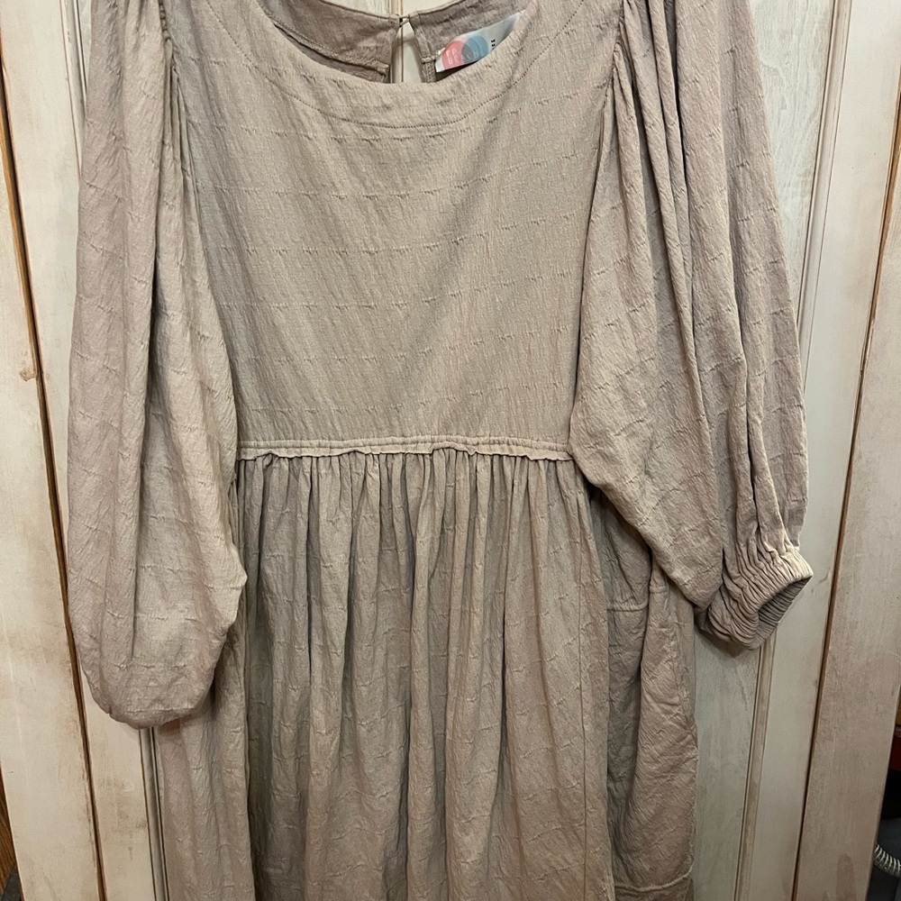 Free People Get Obsessed Babydoll Dress in Natural Size Medium